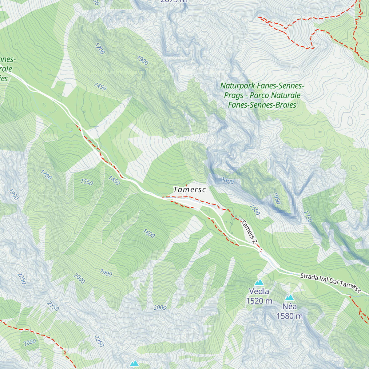 Mountain Lodge Tamersc map