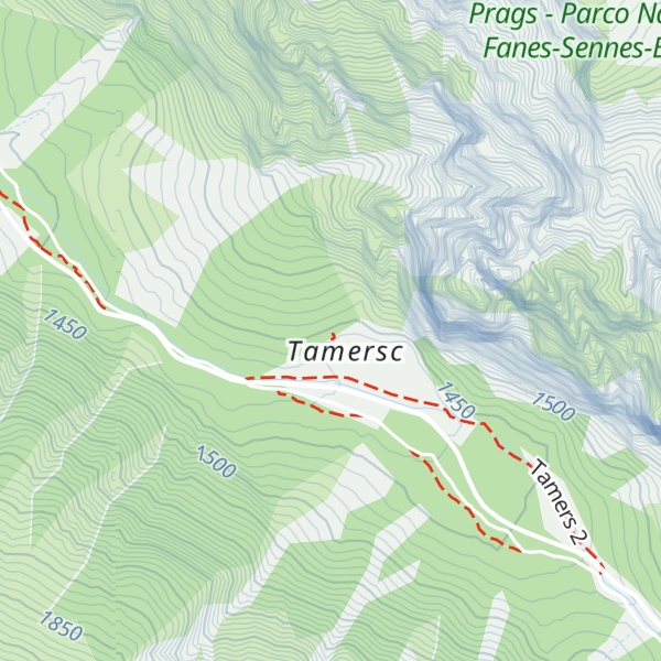 Map of Mountain Lodge Tamersc Nebenhaus