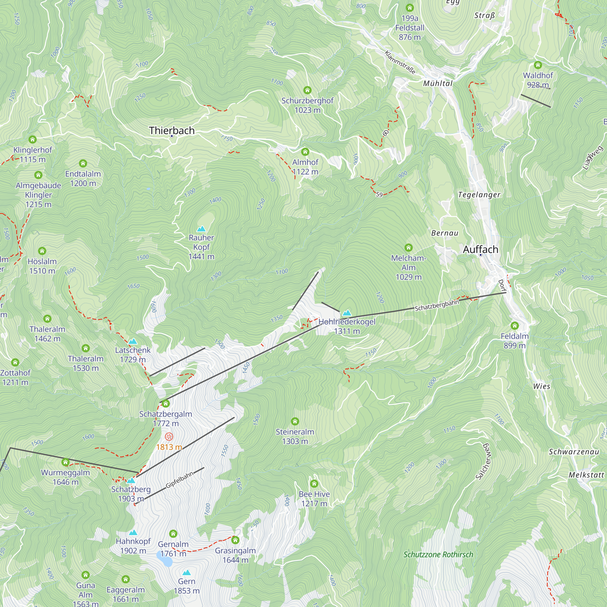 Hohlriederalm map