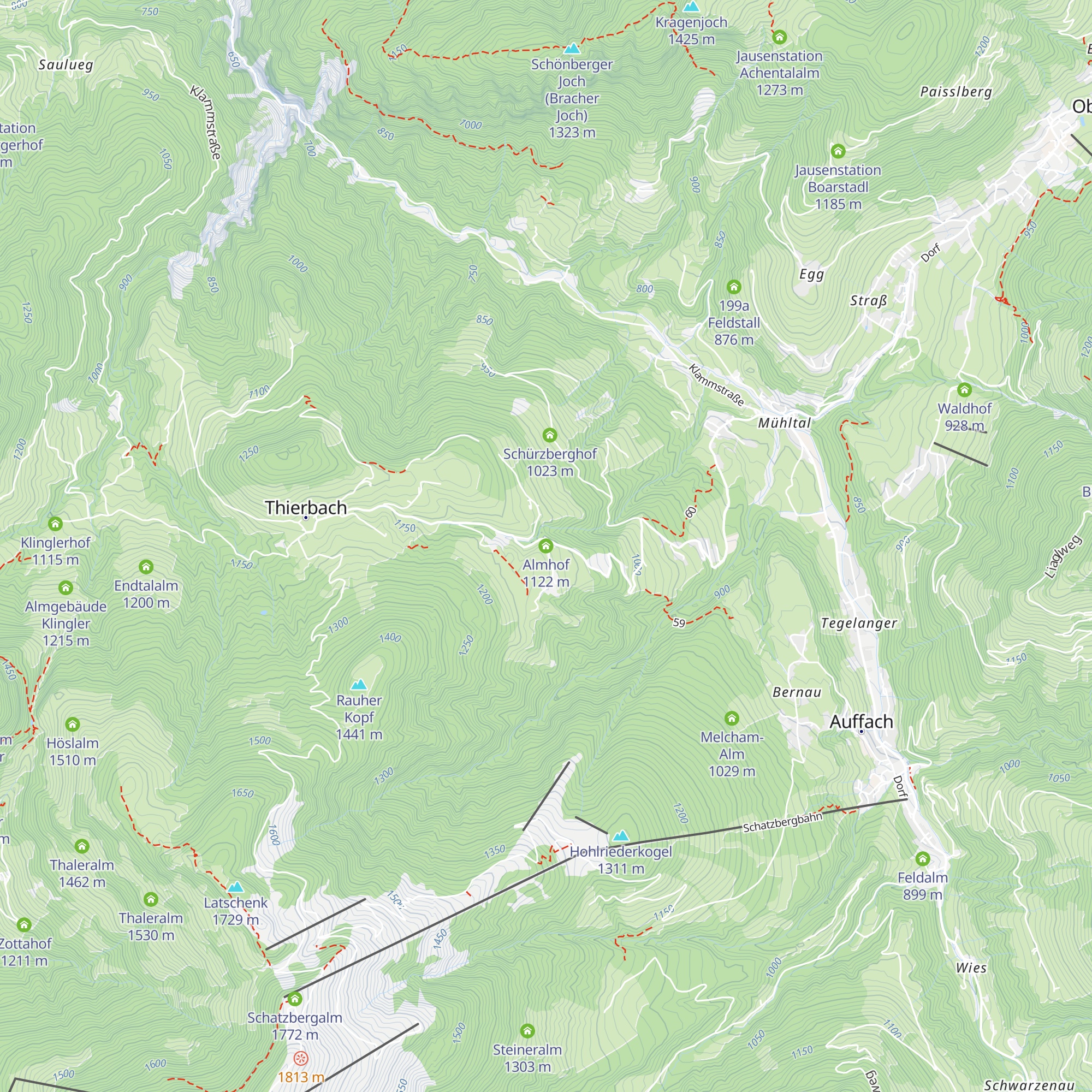 Almhof map