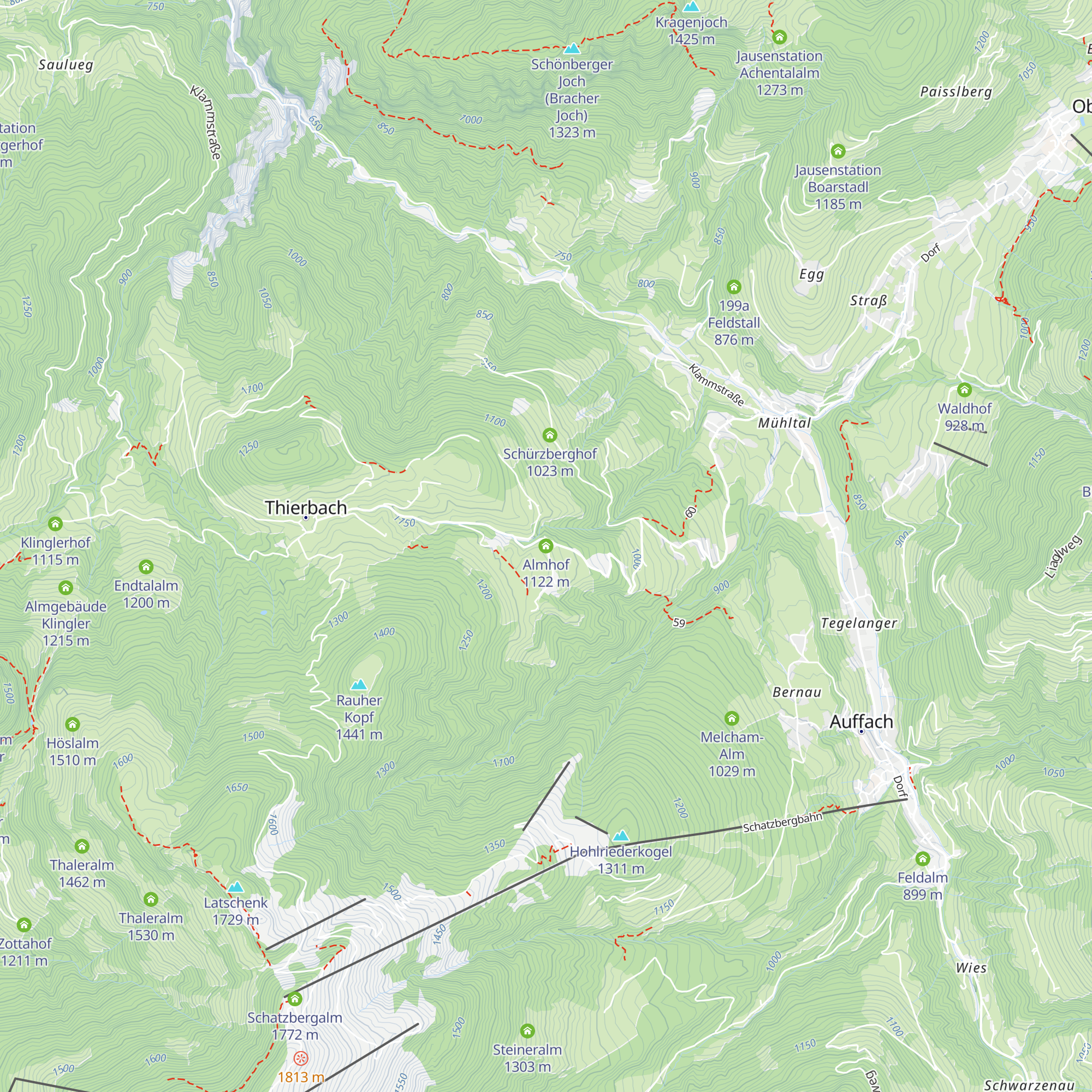 Almhof map