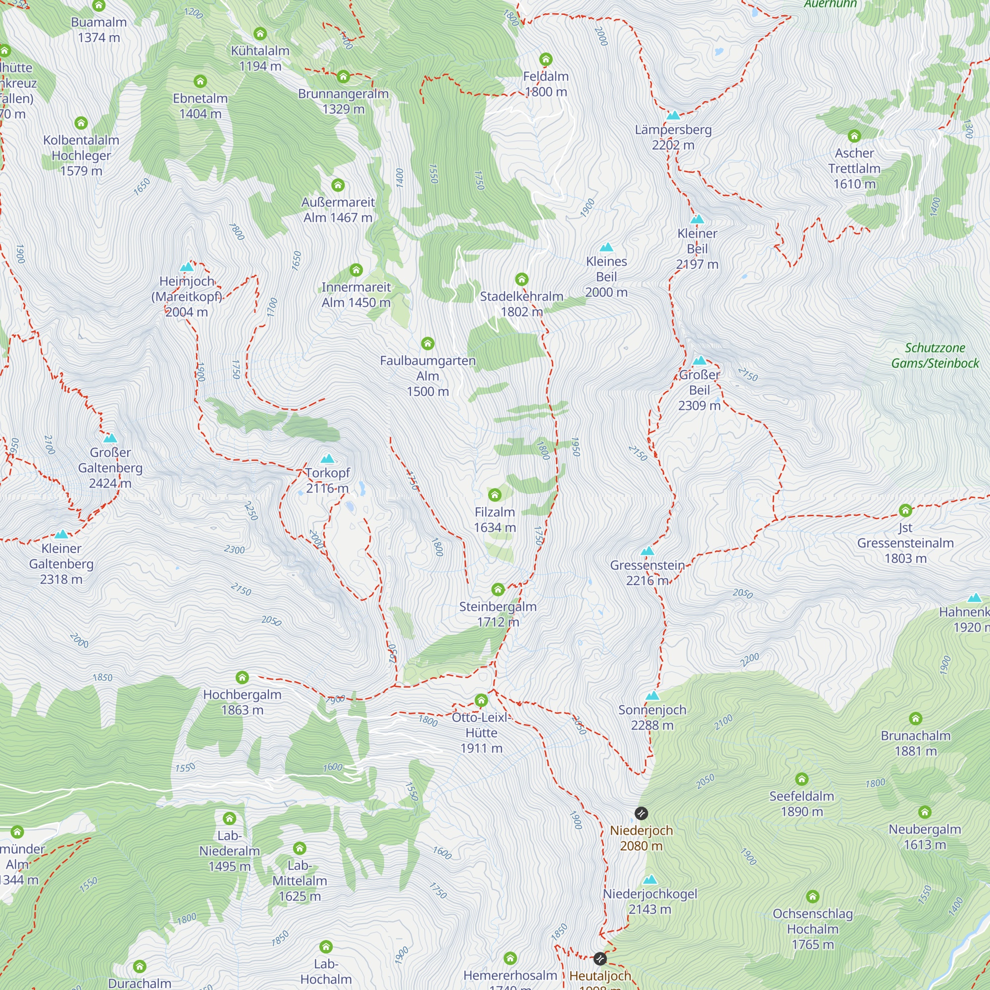 Filzalm map