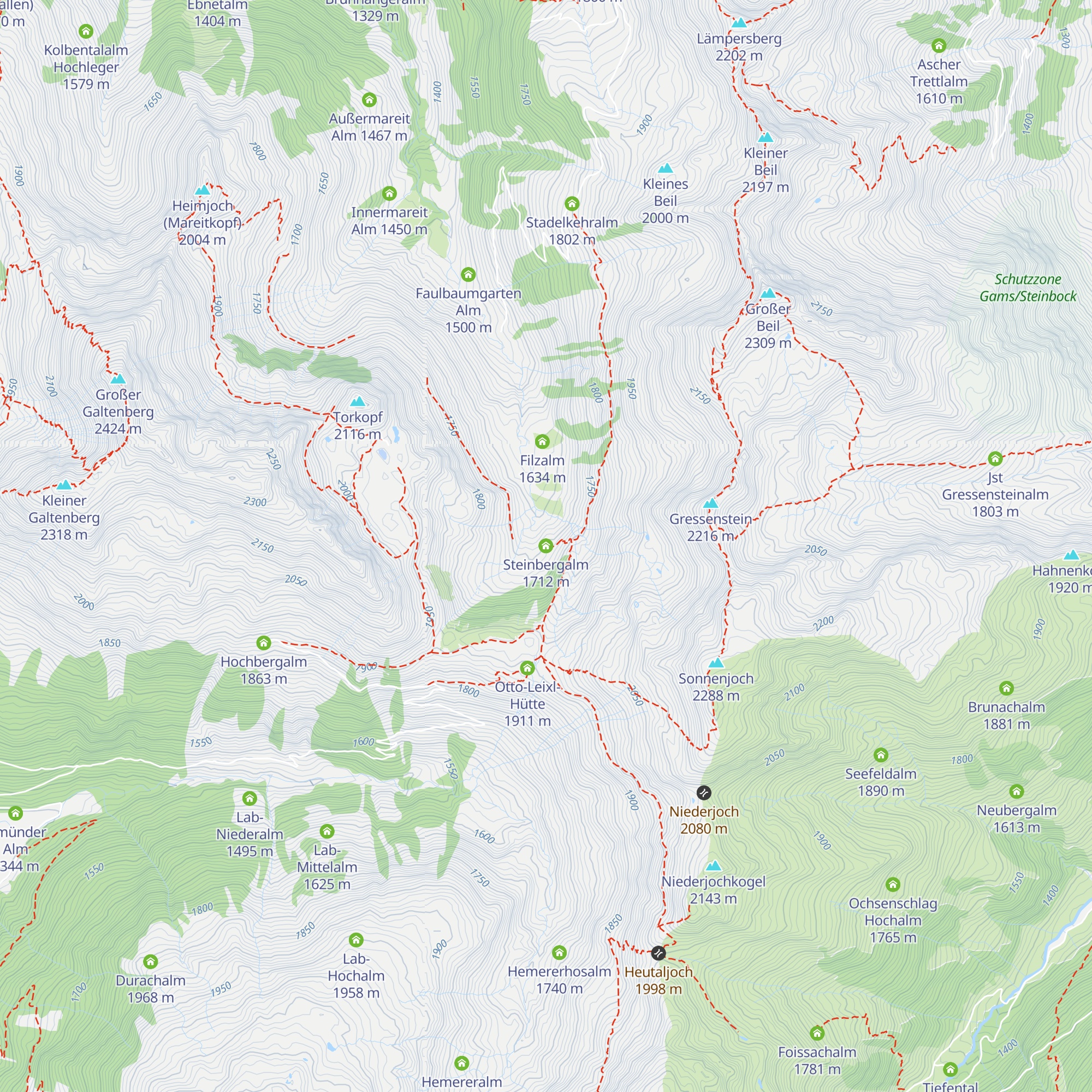 Steinbergalm map
