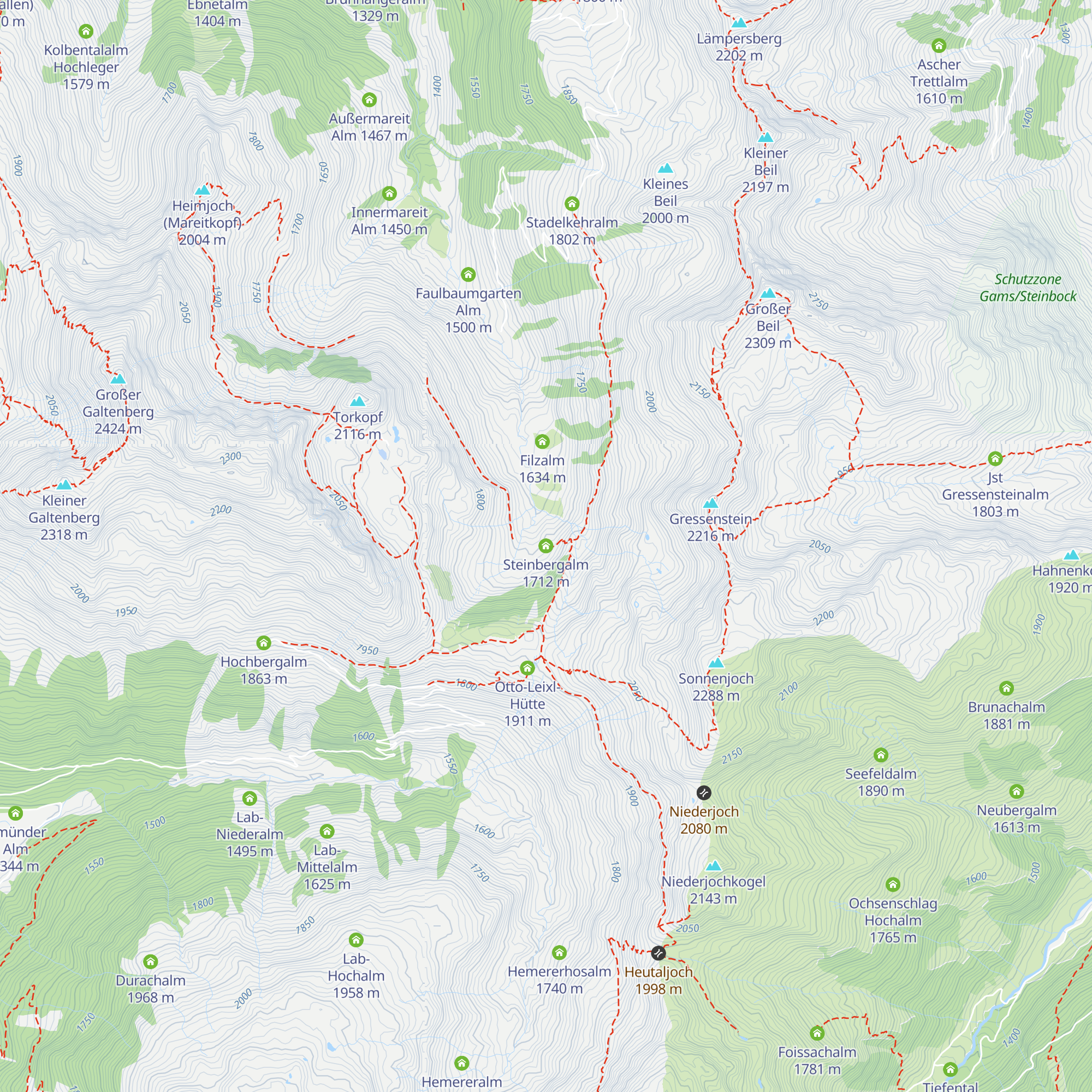 Steinbergalm map
