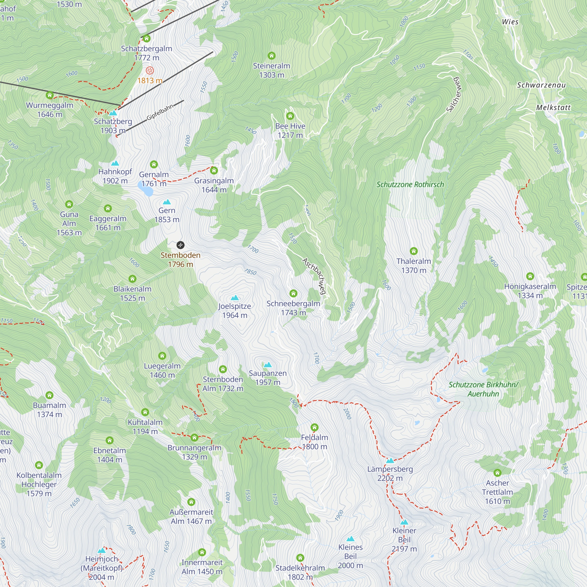 Schneebergalm map