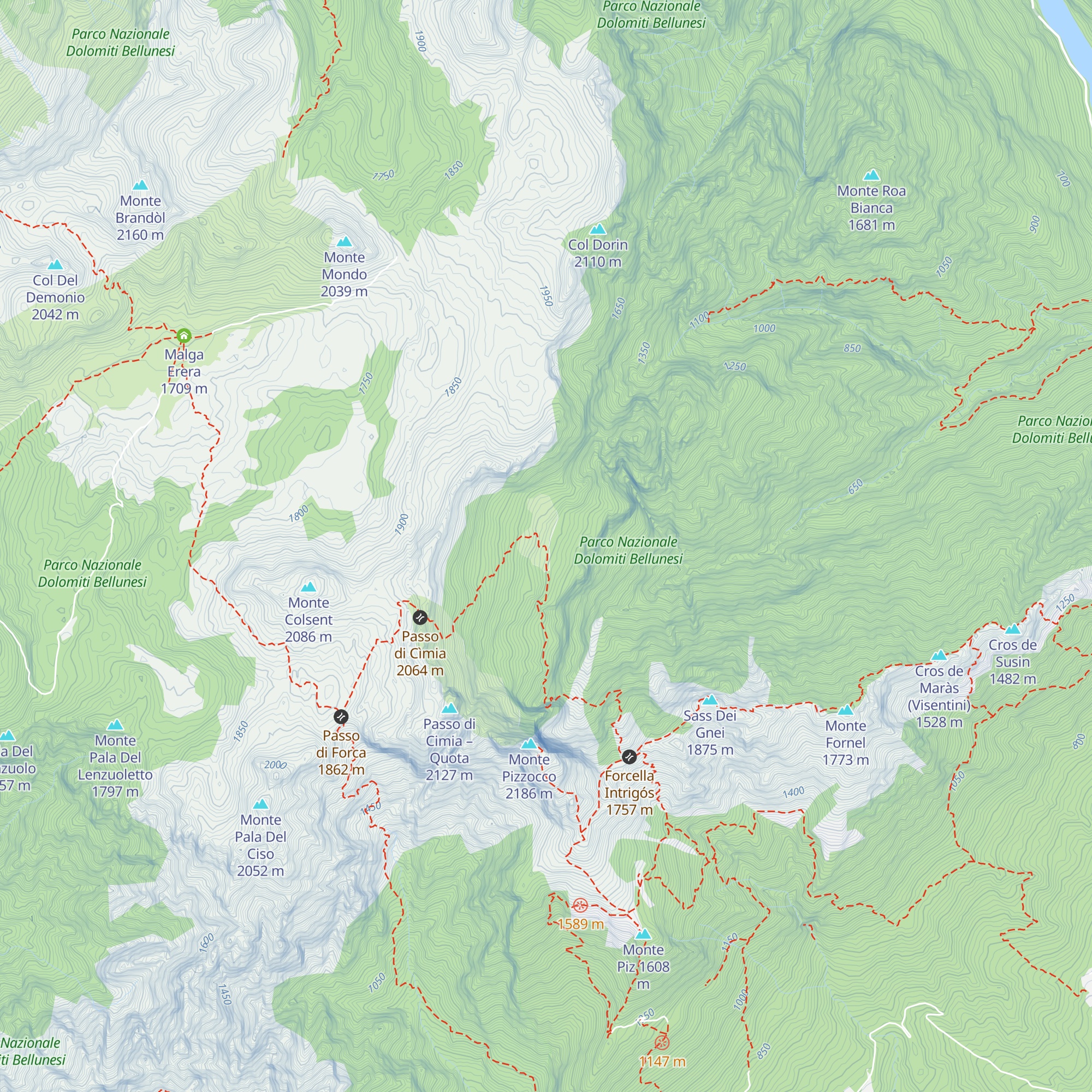 Capanna Cimia map
