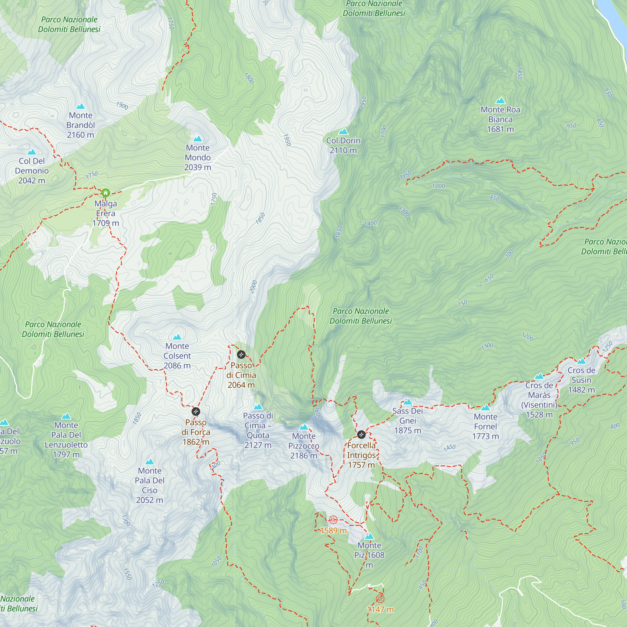 Capanna Cimia map