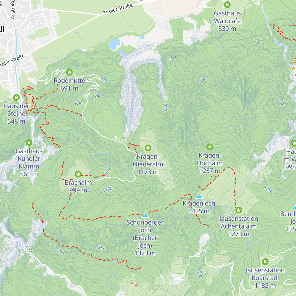 Kragen-Niederalm map