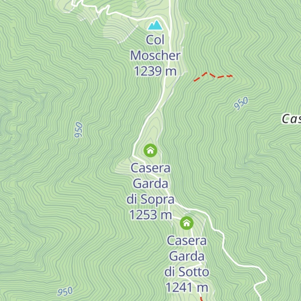 Map of Casera Garda di Sopra