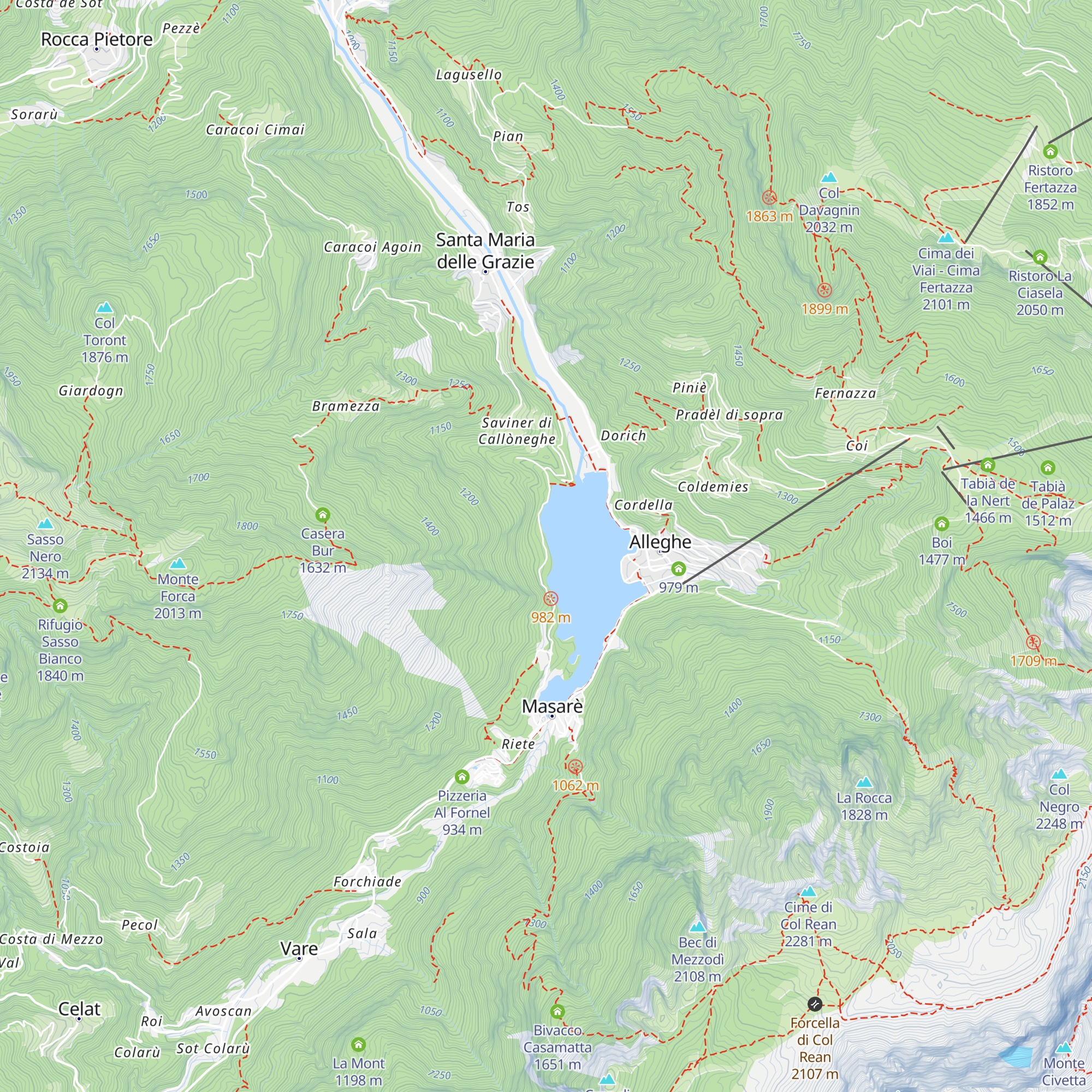 Appartamenti Chalet al Lago map