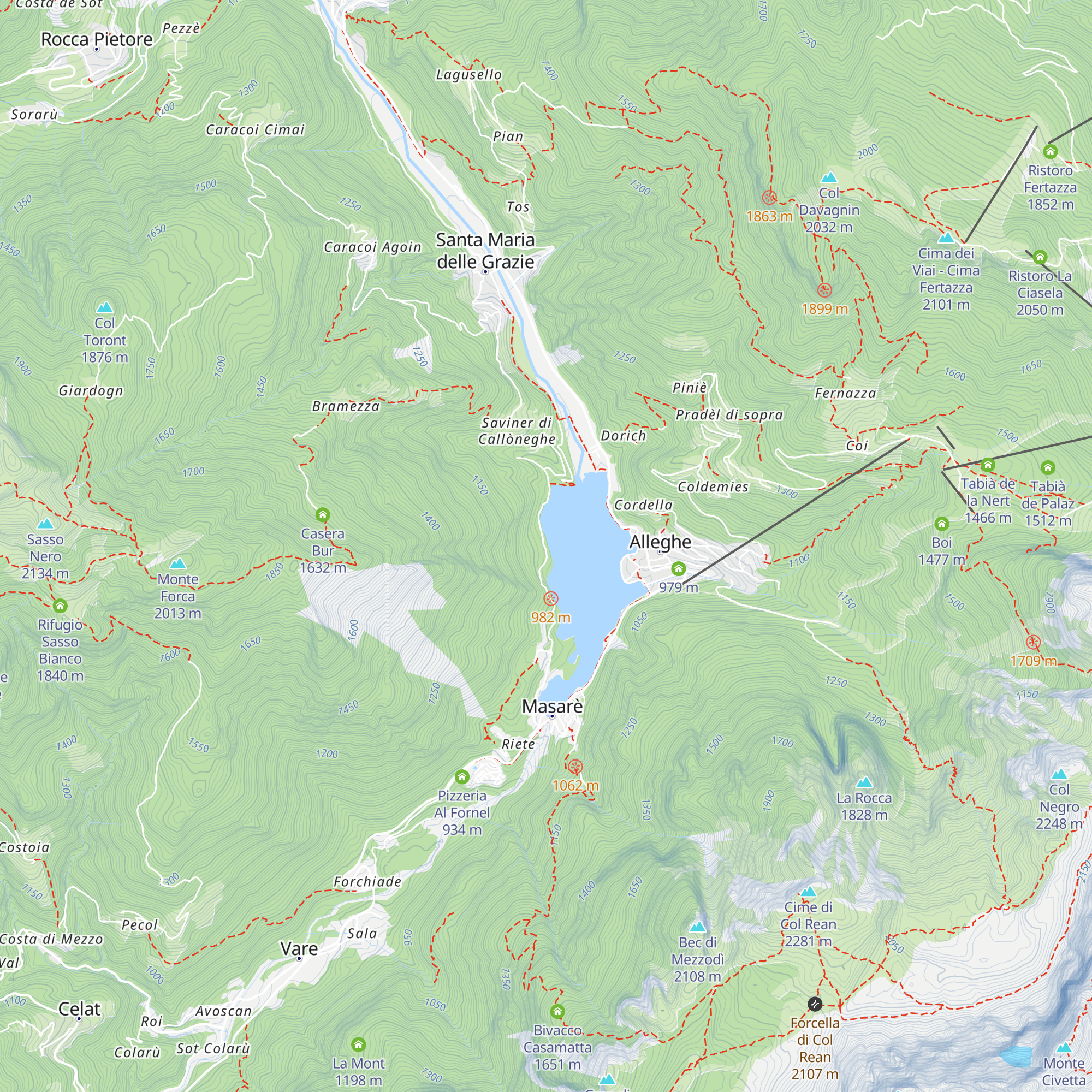 Appartamenti Chalet al Lago map