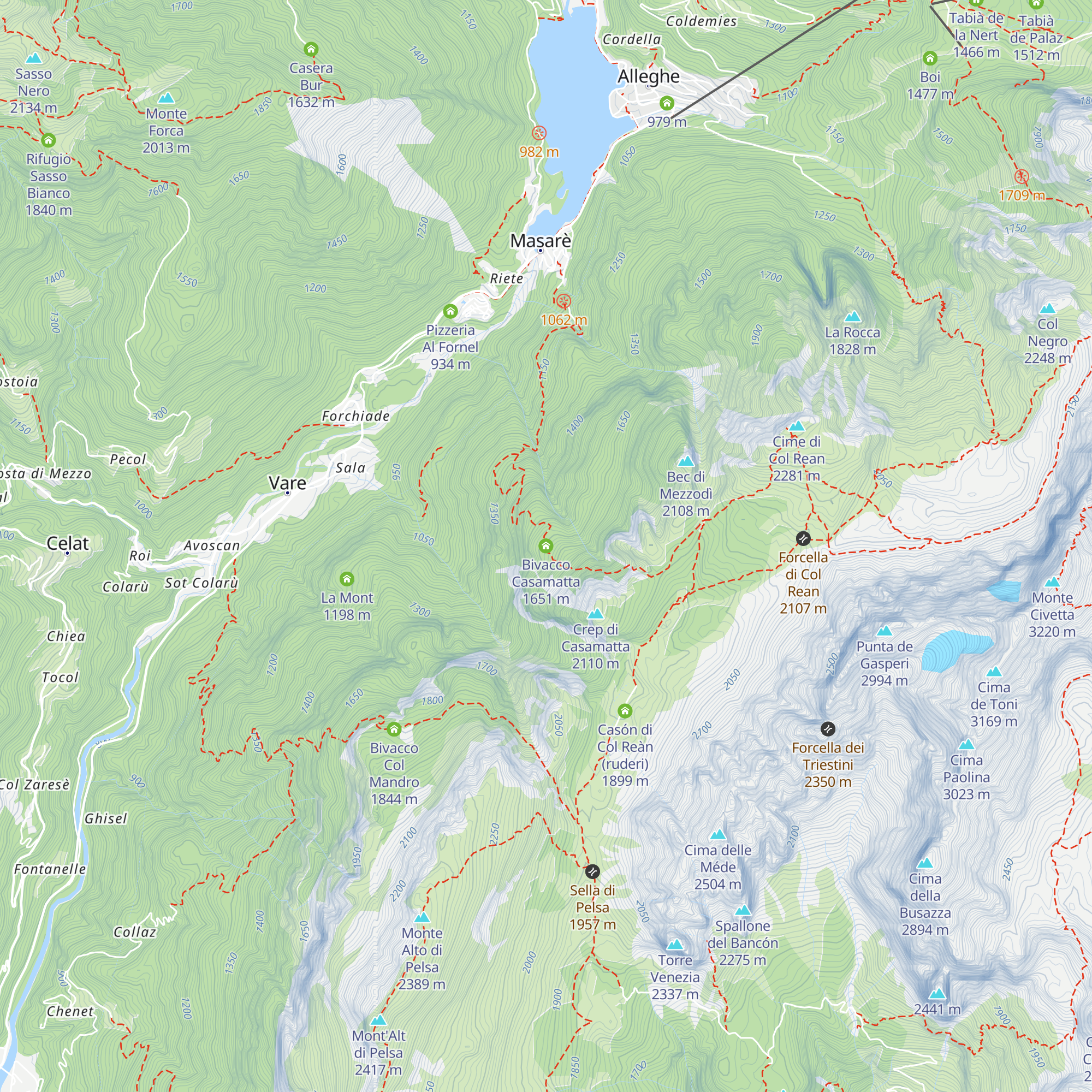 Bivacco Casamatta map