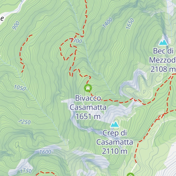 Map of Bivacco Casamatta