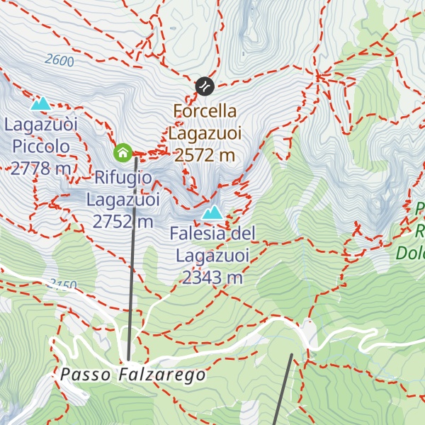 Map of Falesia del Lagazuoi