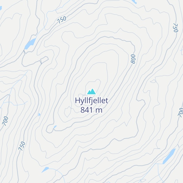 Map of Hyllfjellet