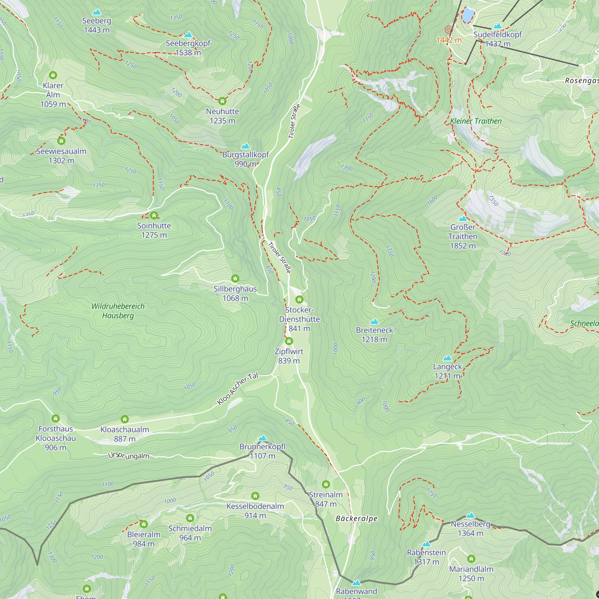 Stocker-Diensthütte map