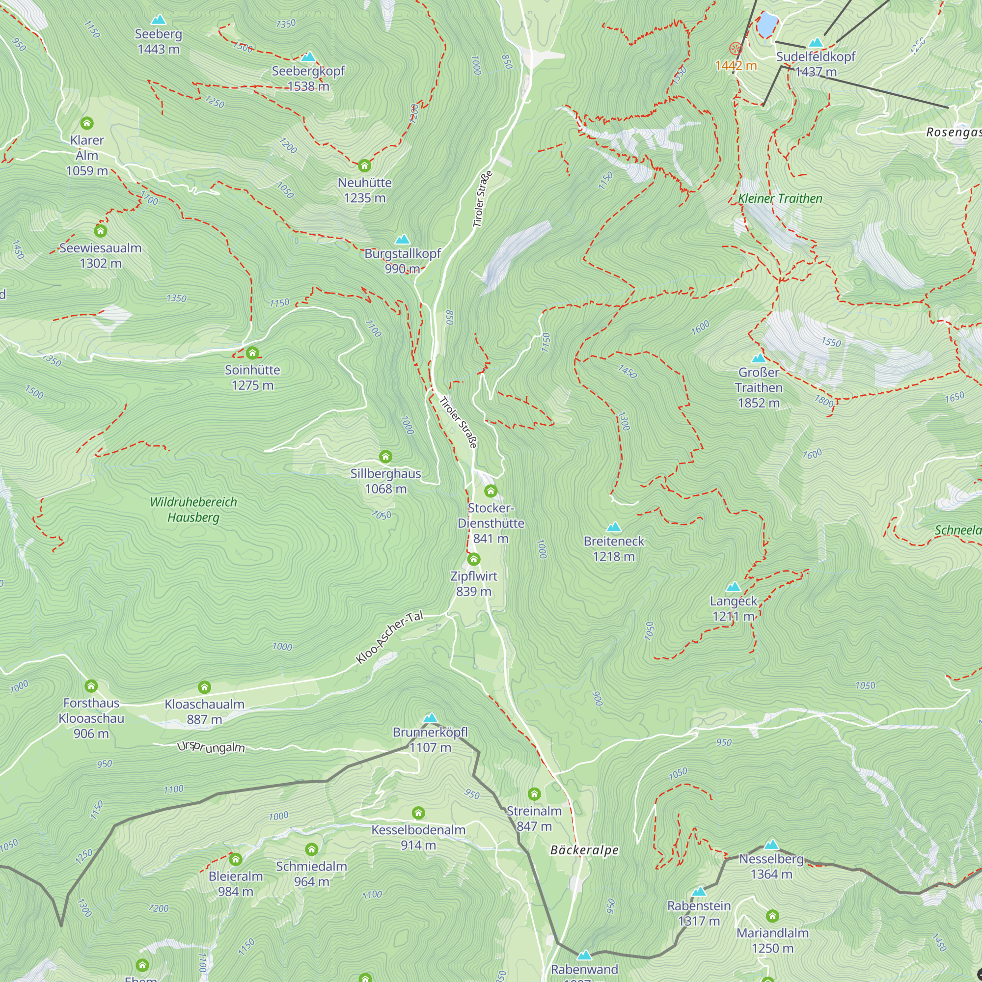 Stocker-Diensthütte map