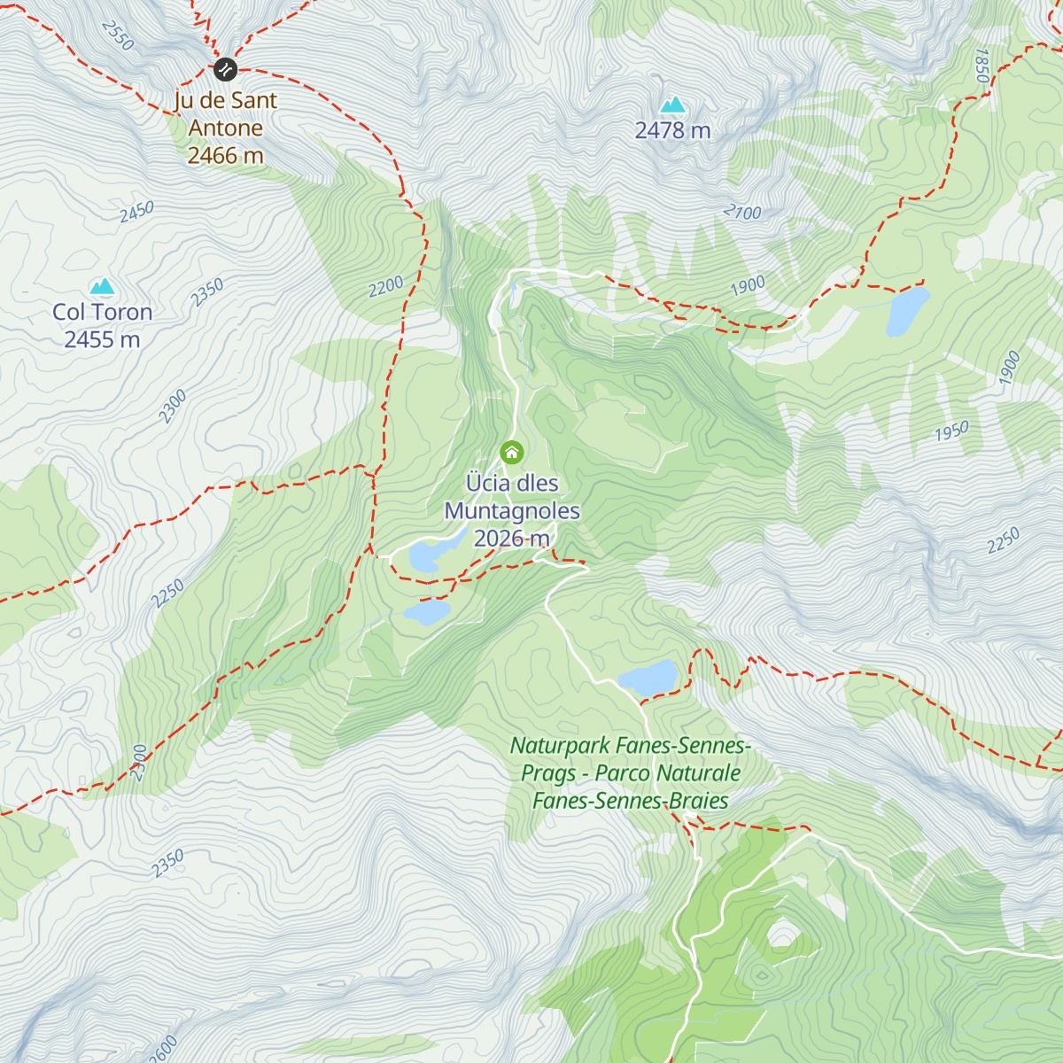 Rifugio Fanes map