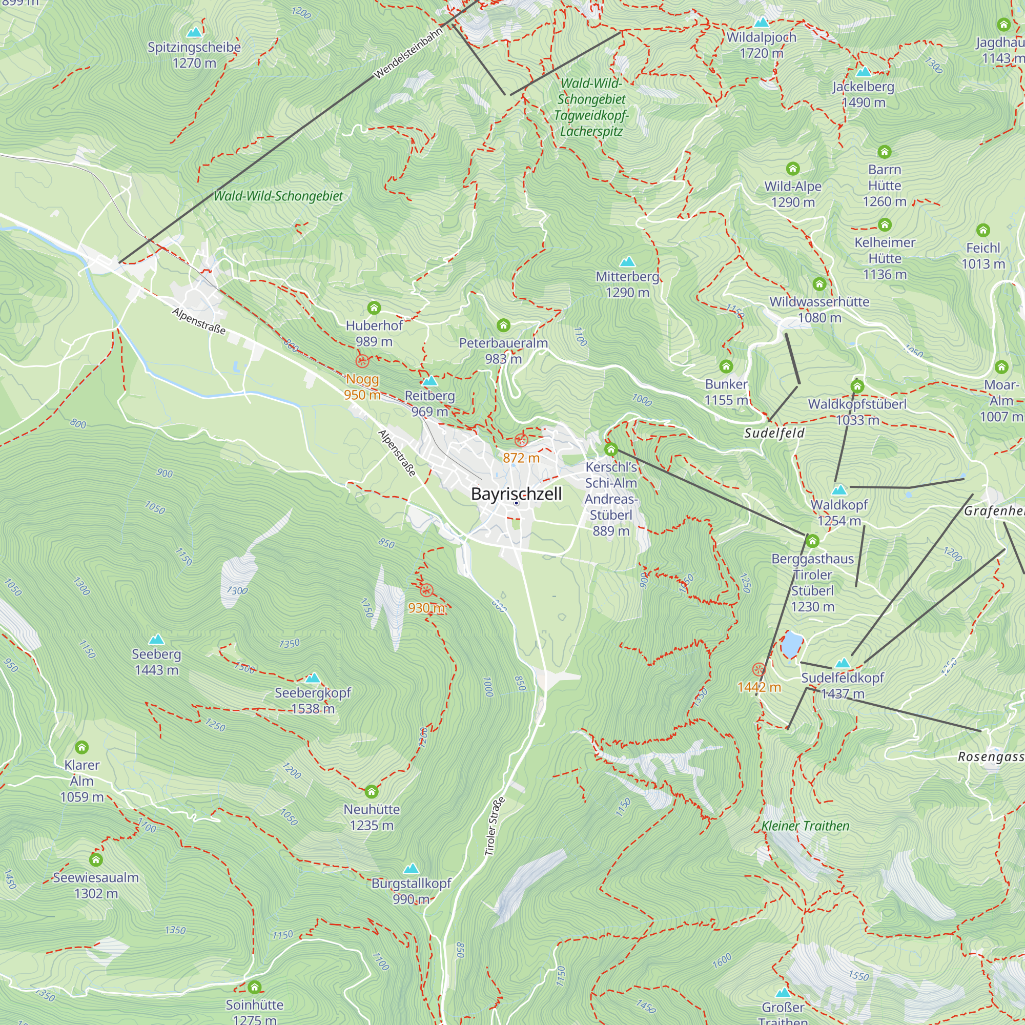 Tourist-Info Bayrischzell map