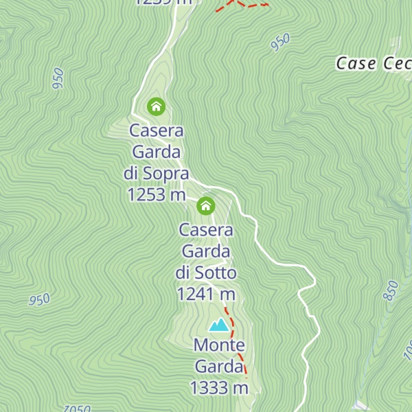 Map of Casera Garda di Sotto