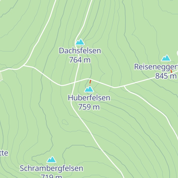 Map of Huberfelsen