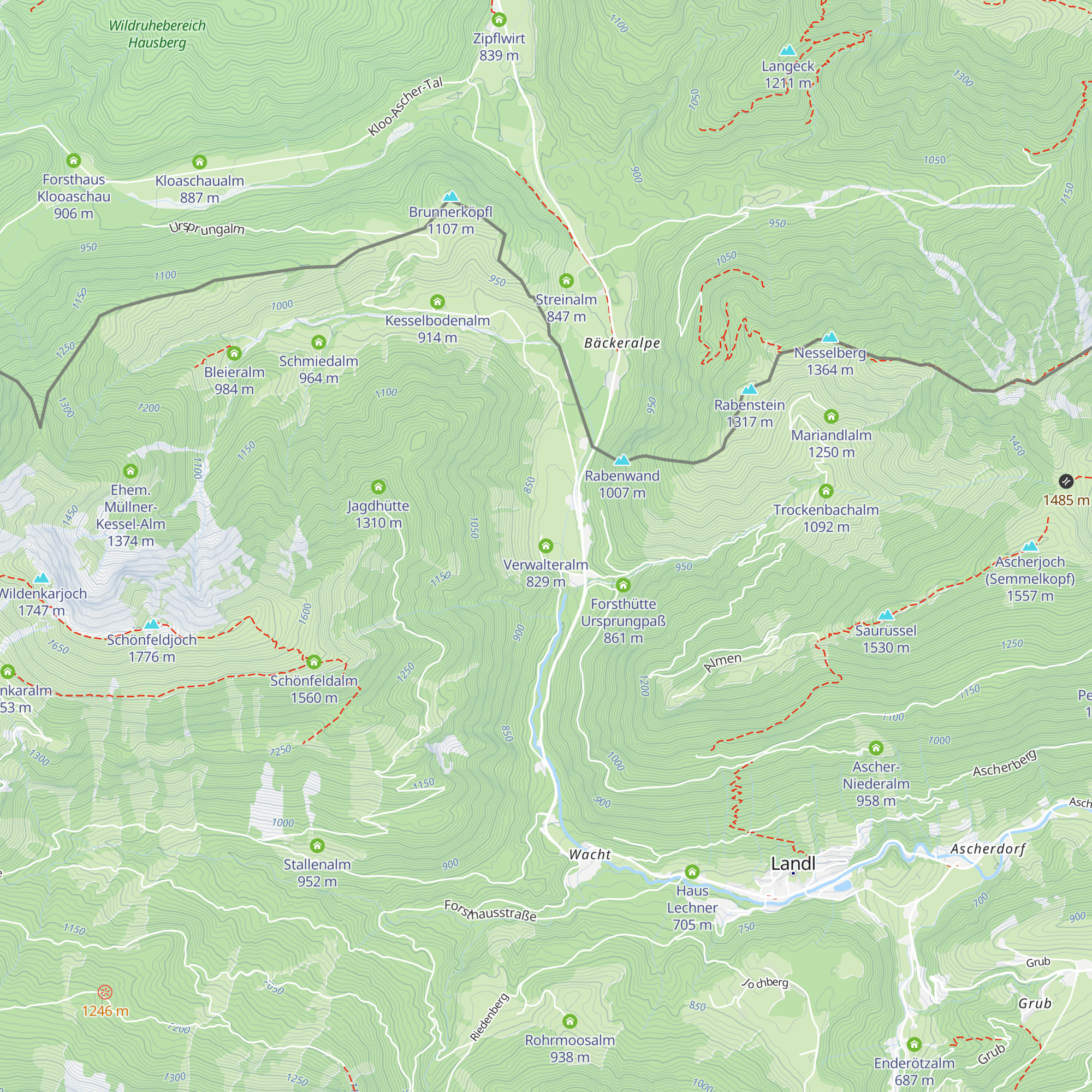 Verwalteralm map