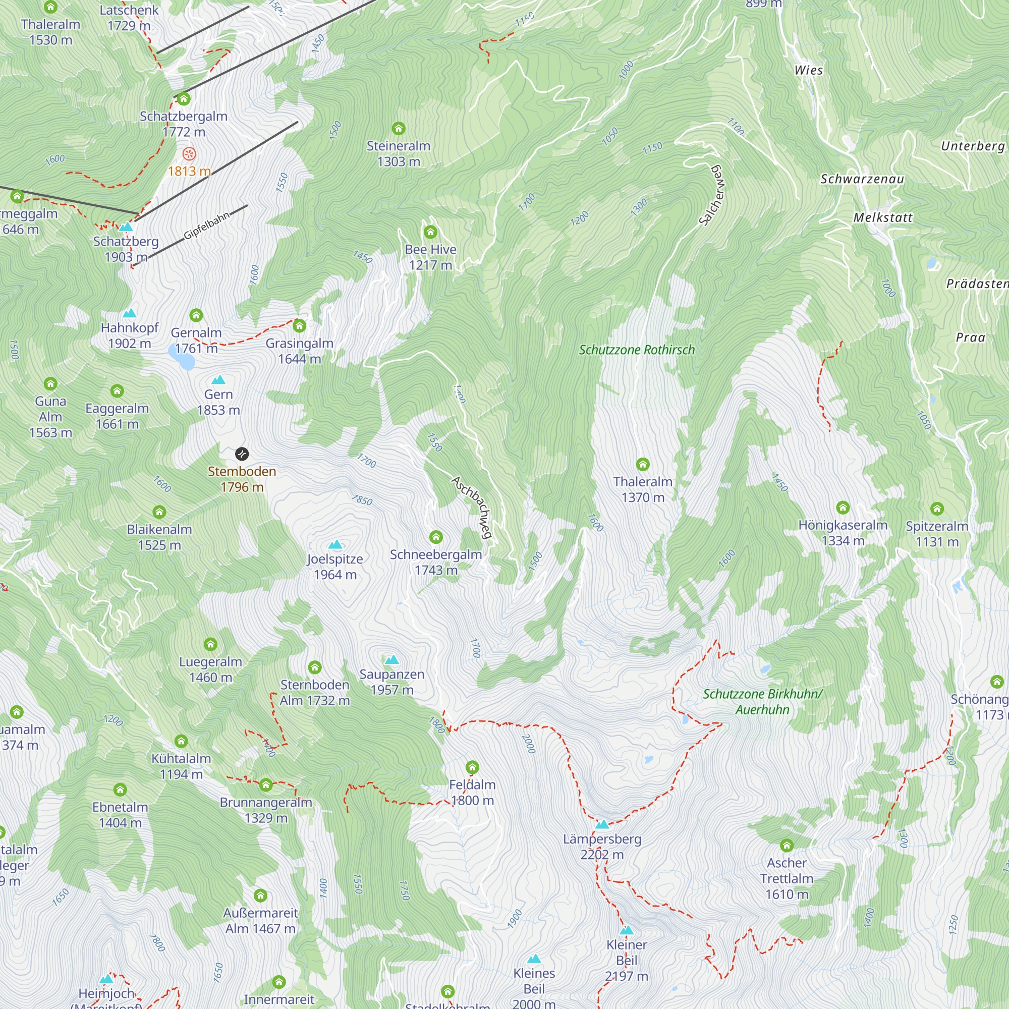 Hintere Aschbachalm map