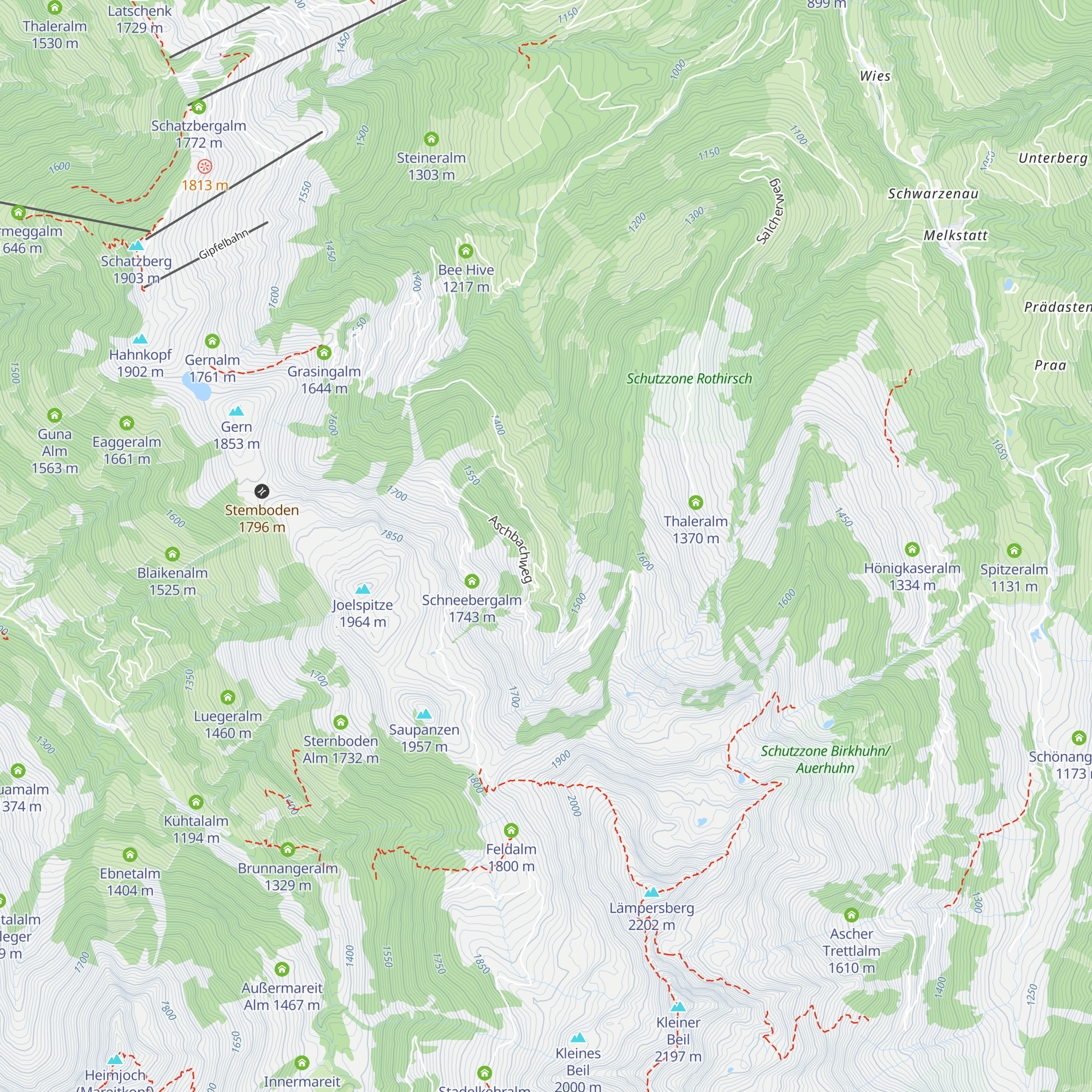 Hintere Aschbachalm map