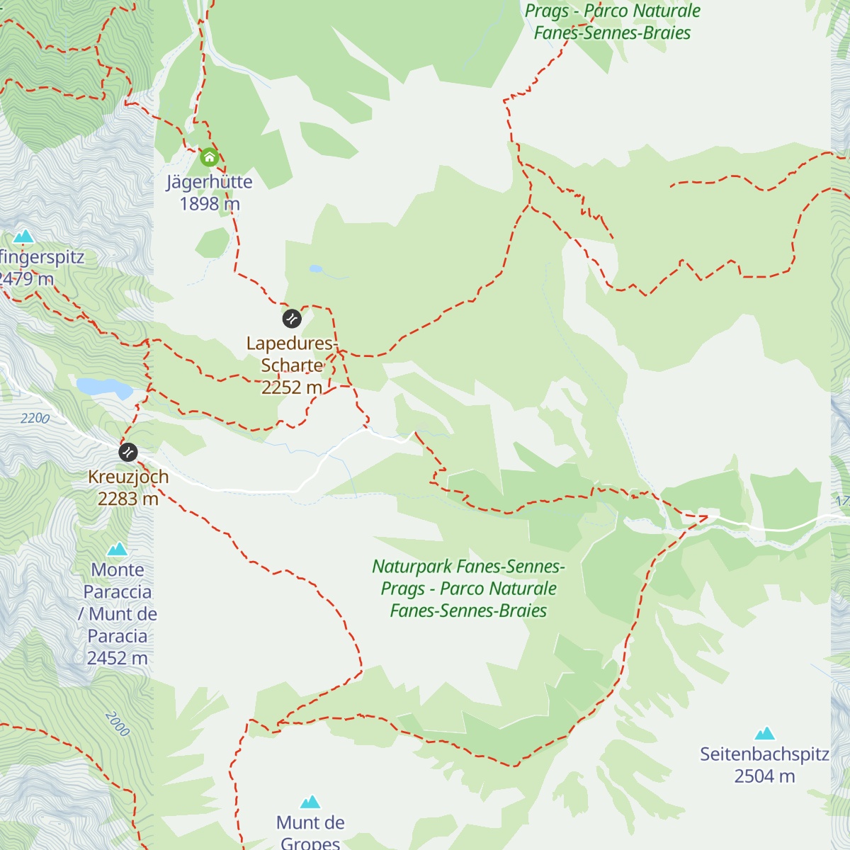 Ütia Fojedöra - Hochalm map