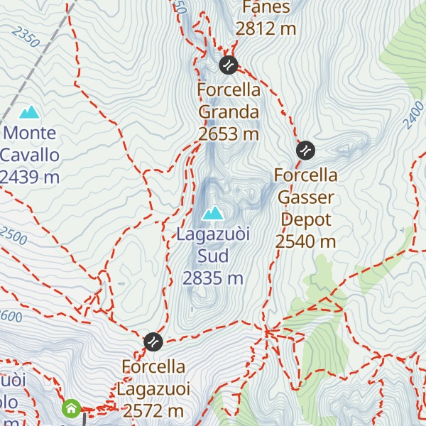 Map of Lagazuòi Sud