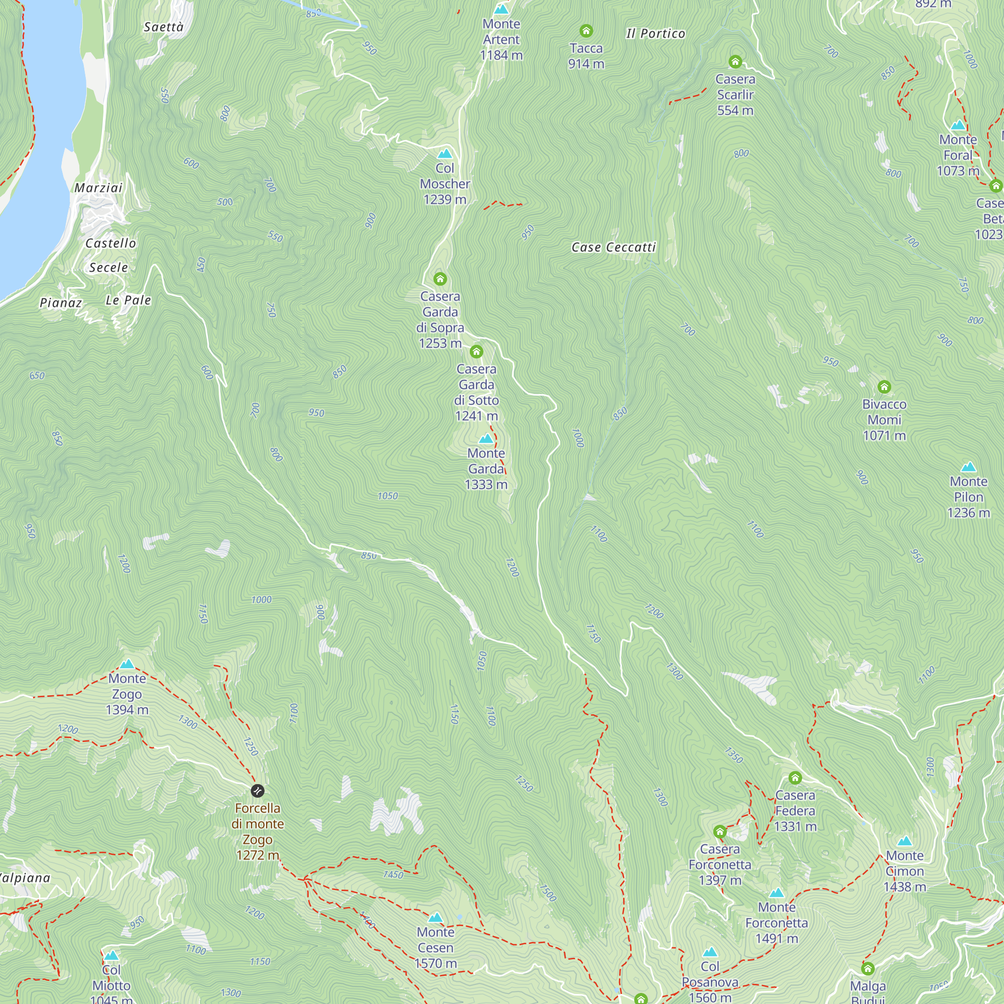 Casera Saline map