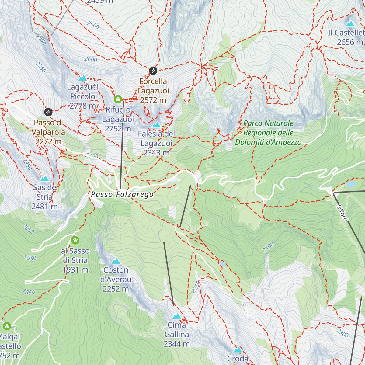 Rifugio Col Gallina map