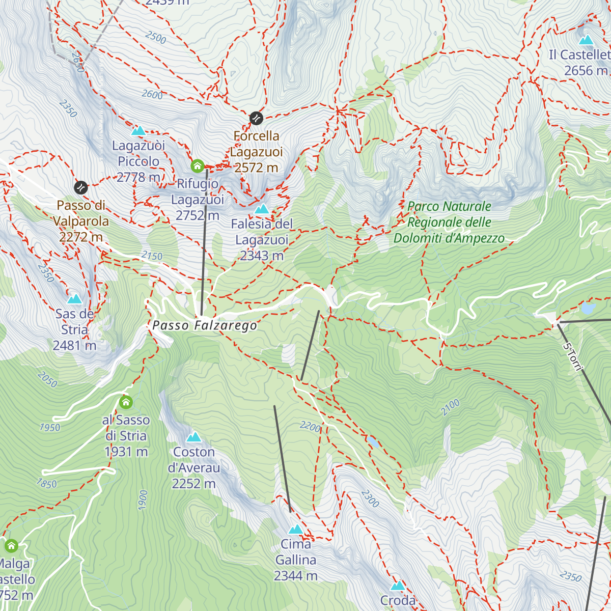 Rifugio Col Gallina map