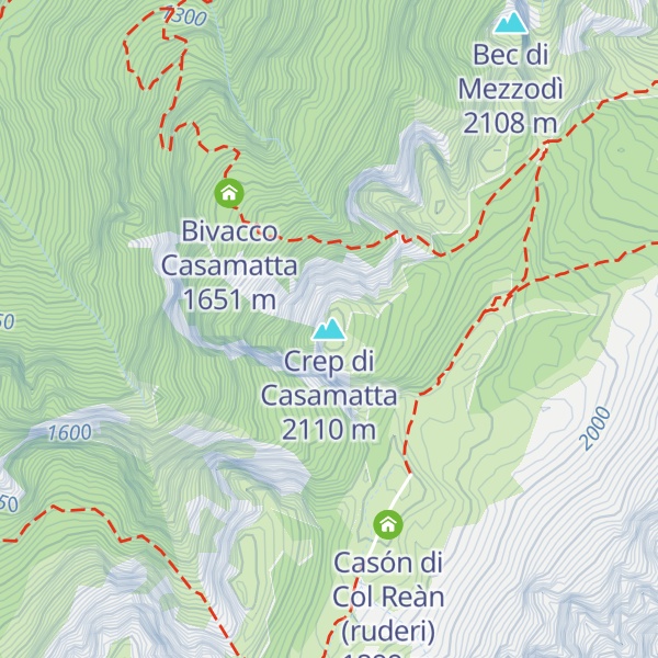 Map of Crep di Casamatta