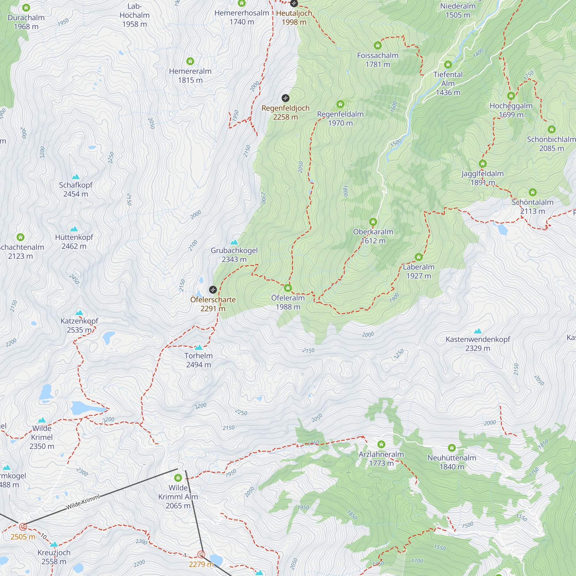 Öfeleralm map