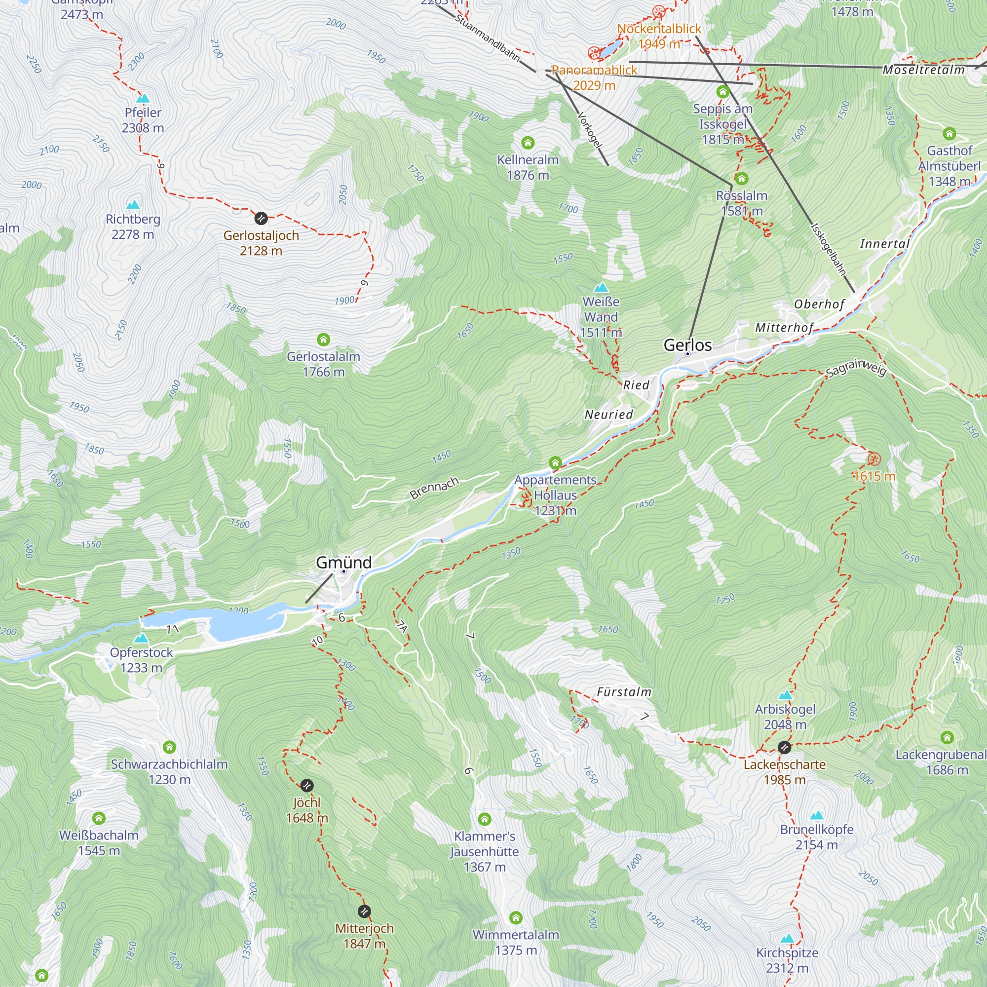 Appartements Fürstalm Alpendorf map