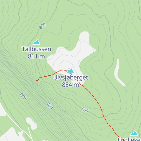 Map of Ulvsjøberget