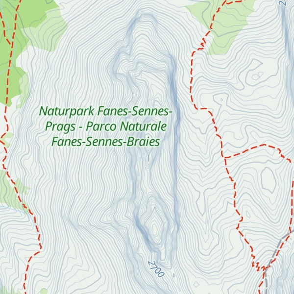 Map of Piza de Campestrin Nord - Cima Campestrin Nord