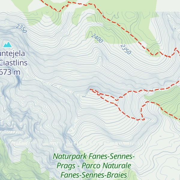 Map of Muntejela de Sennes - Monte Sella di Sennes
