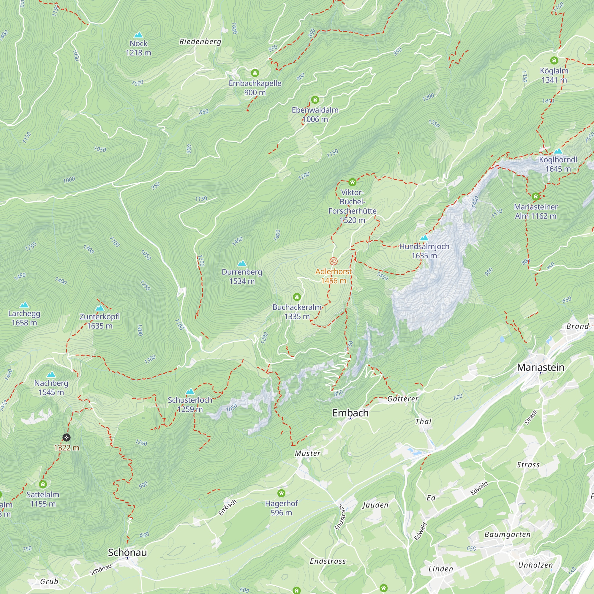 Buchackeralm map