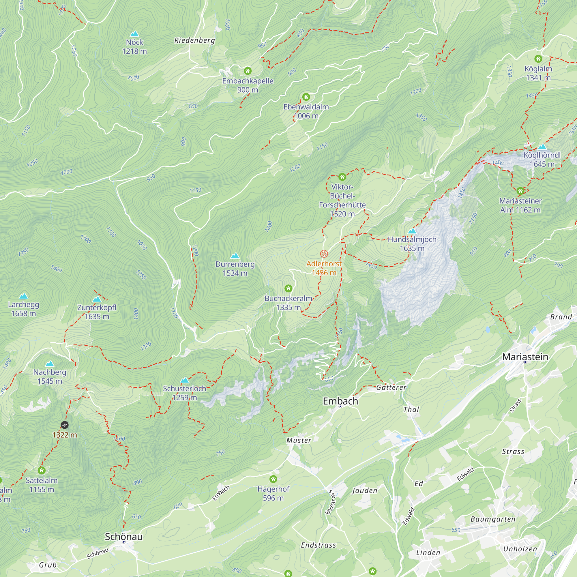 Buchackeralm map