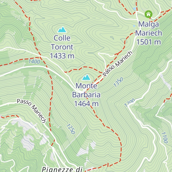 Map of Malga Barbaria