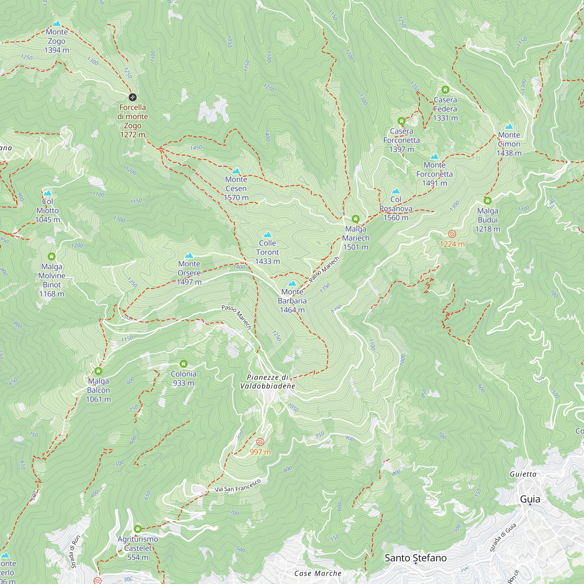 Malga Barbaria map
