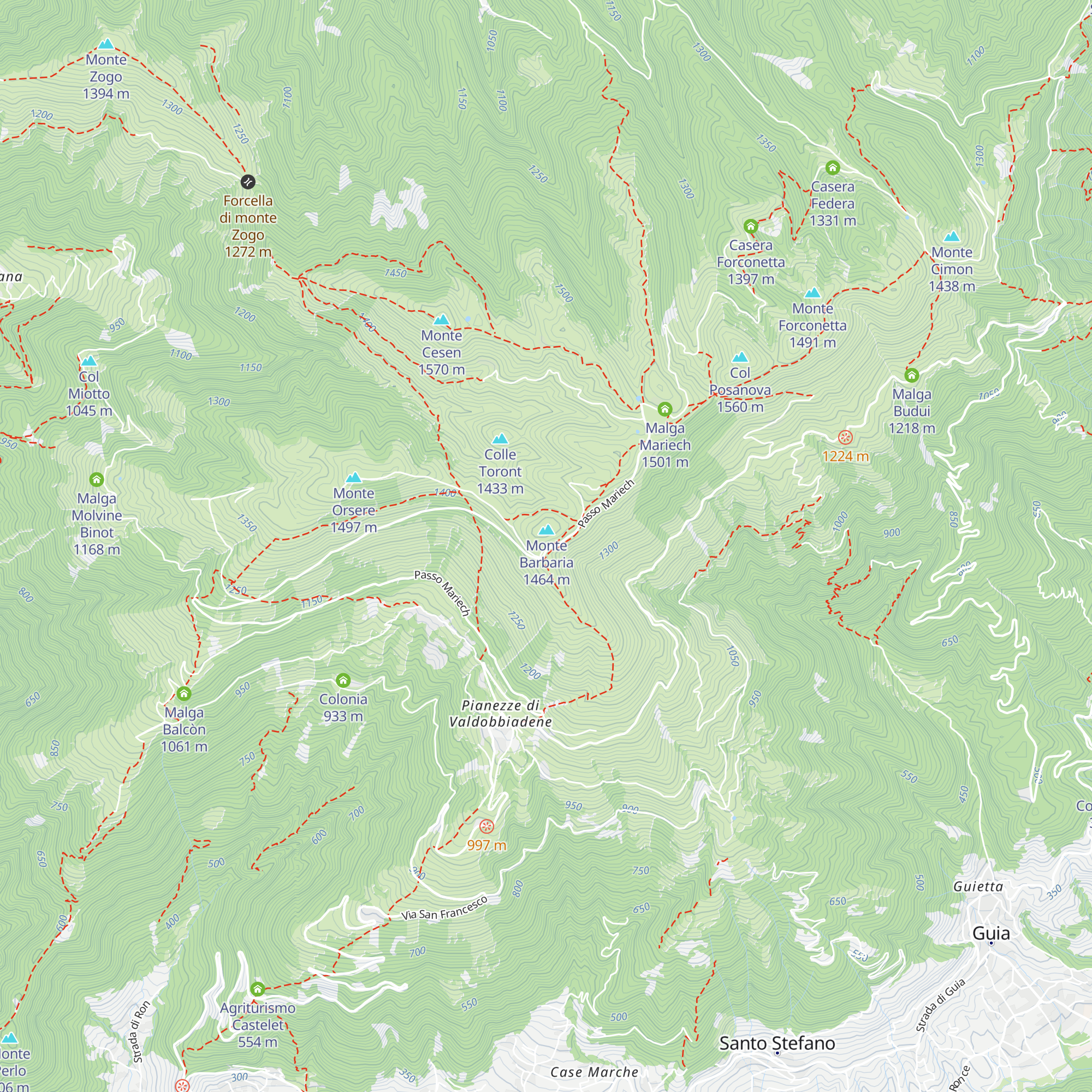 Malga Barbaria map