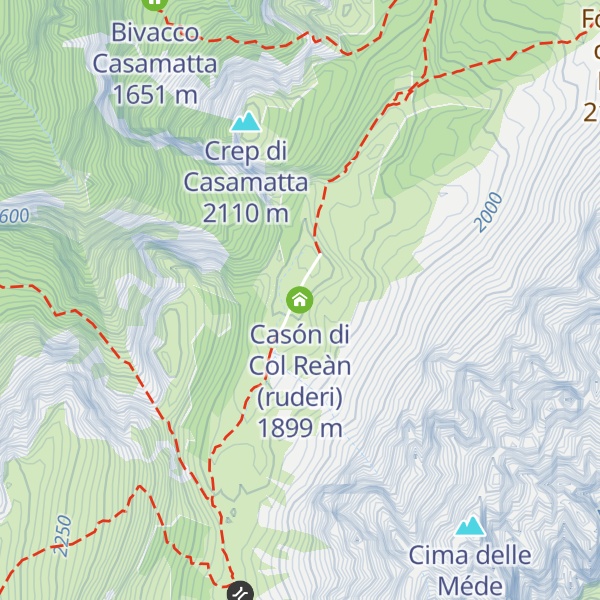 Map of Casón di Col Reàn (ruderi)