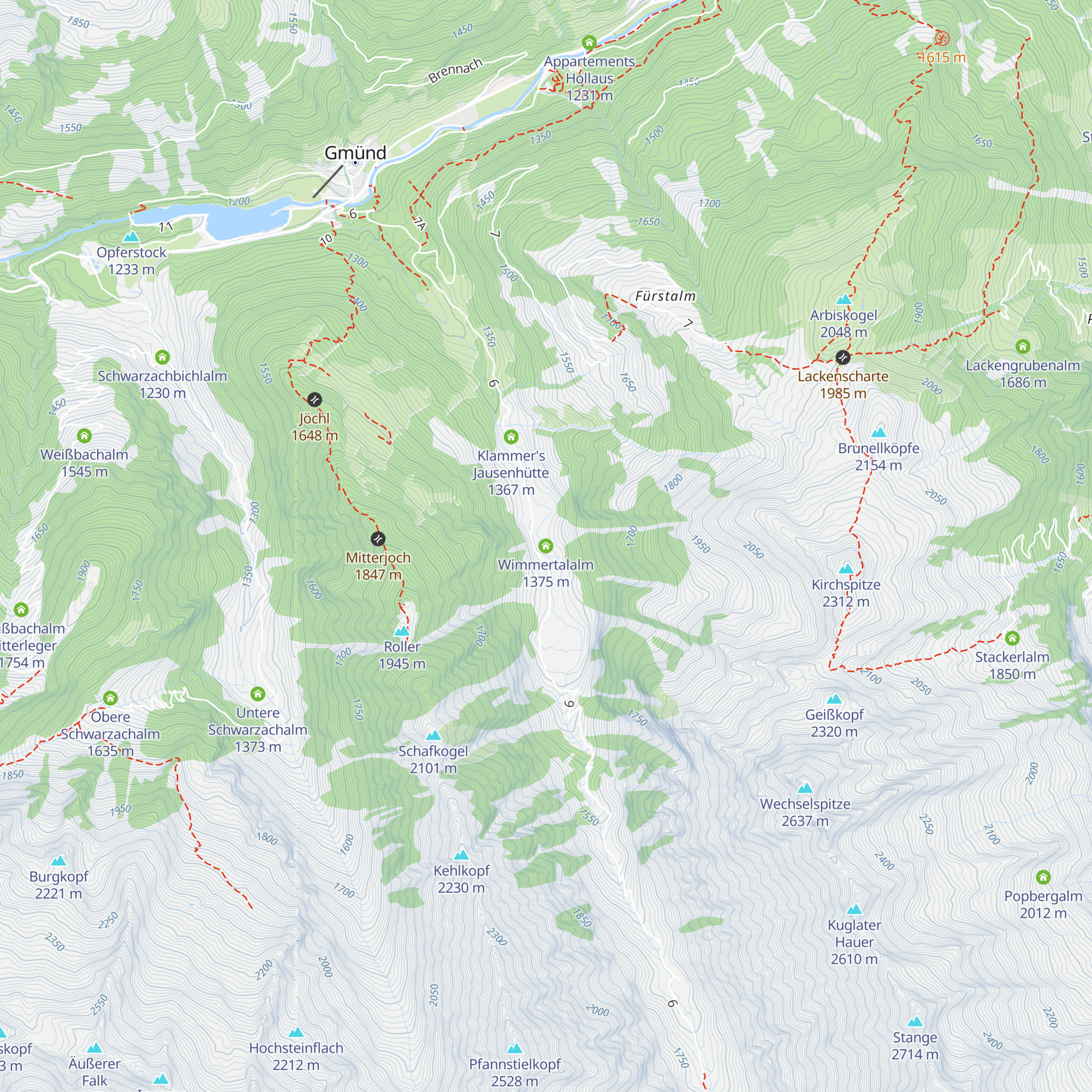 Wimmertalalm map