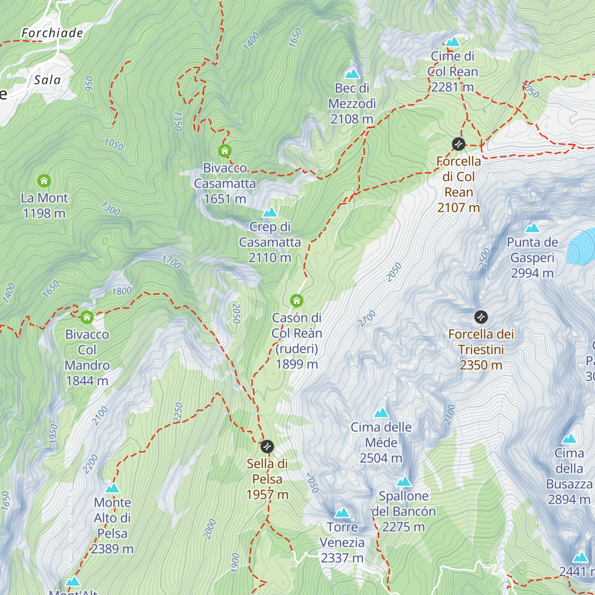 Stalói de Col Reàn (ruderi) map