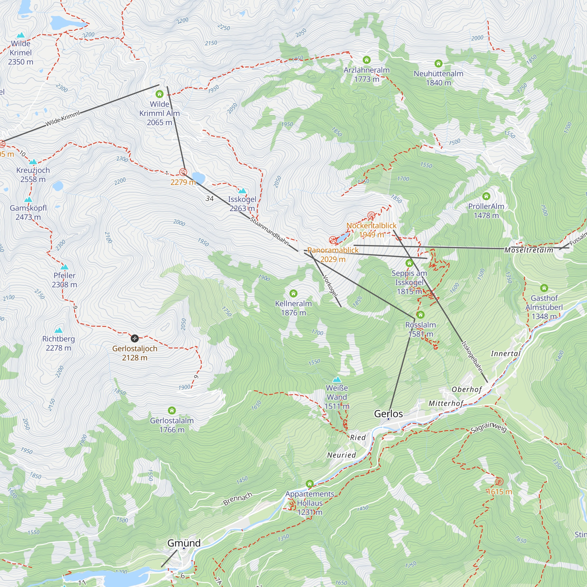 Kellneralm map