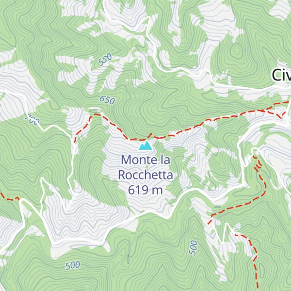 Map of Monte la Rocchetta