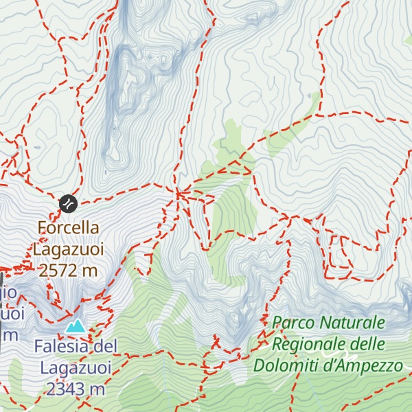 Map of Cima Falzarego